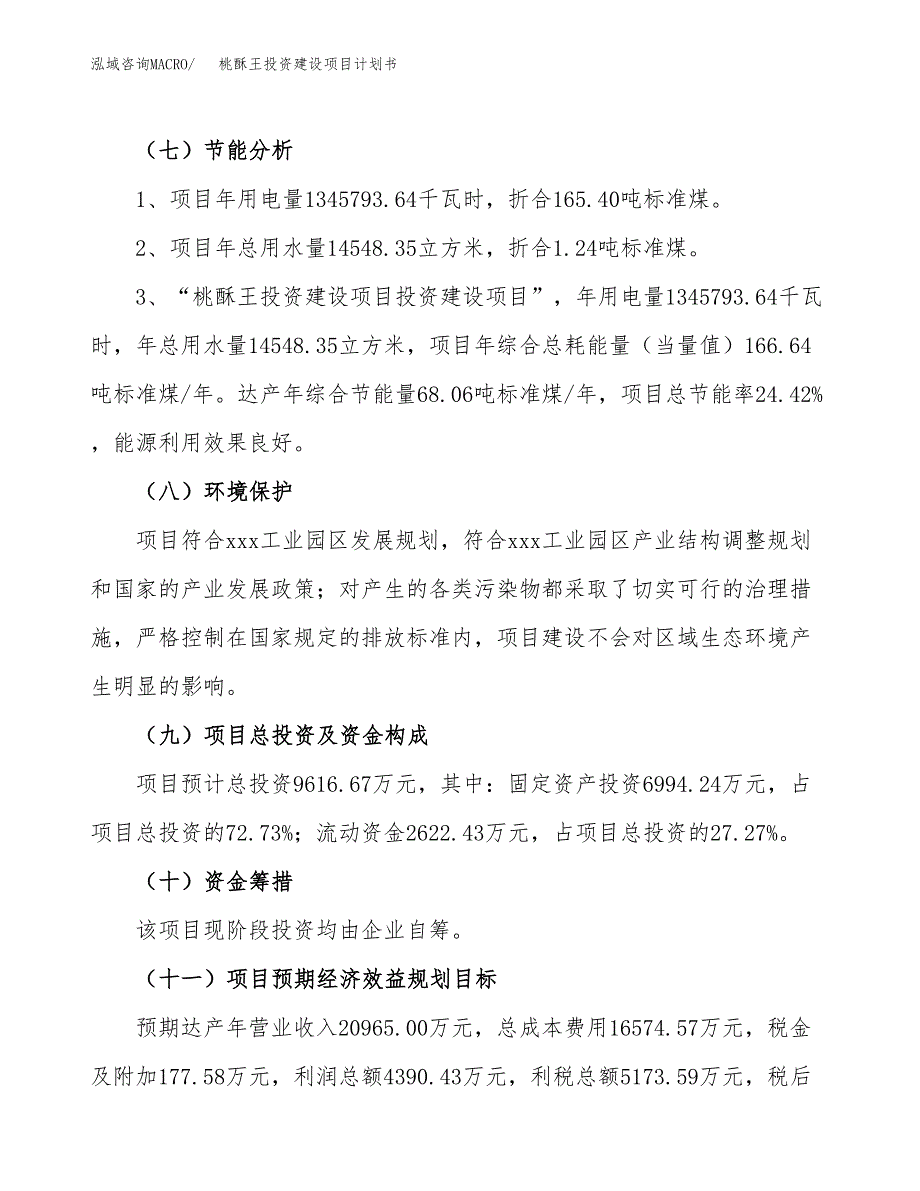 立项桃酥王投资建设项目计划书_第2页