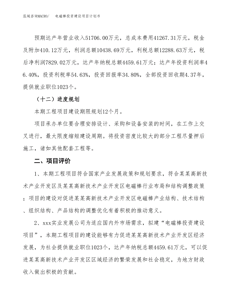 立项电磁棒投资建设项目计划书_第3页