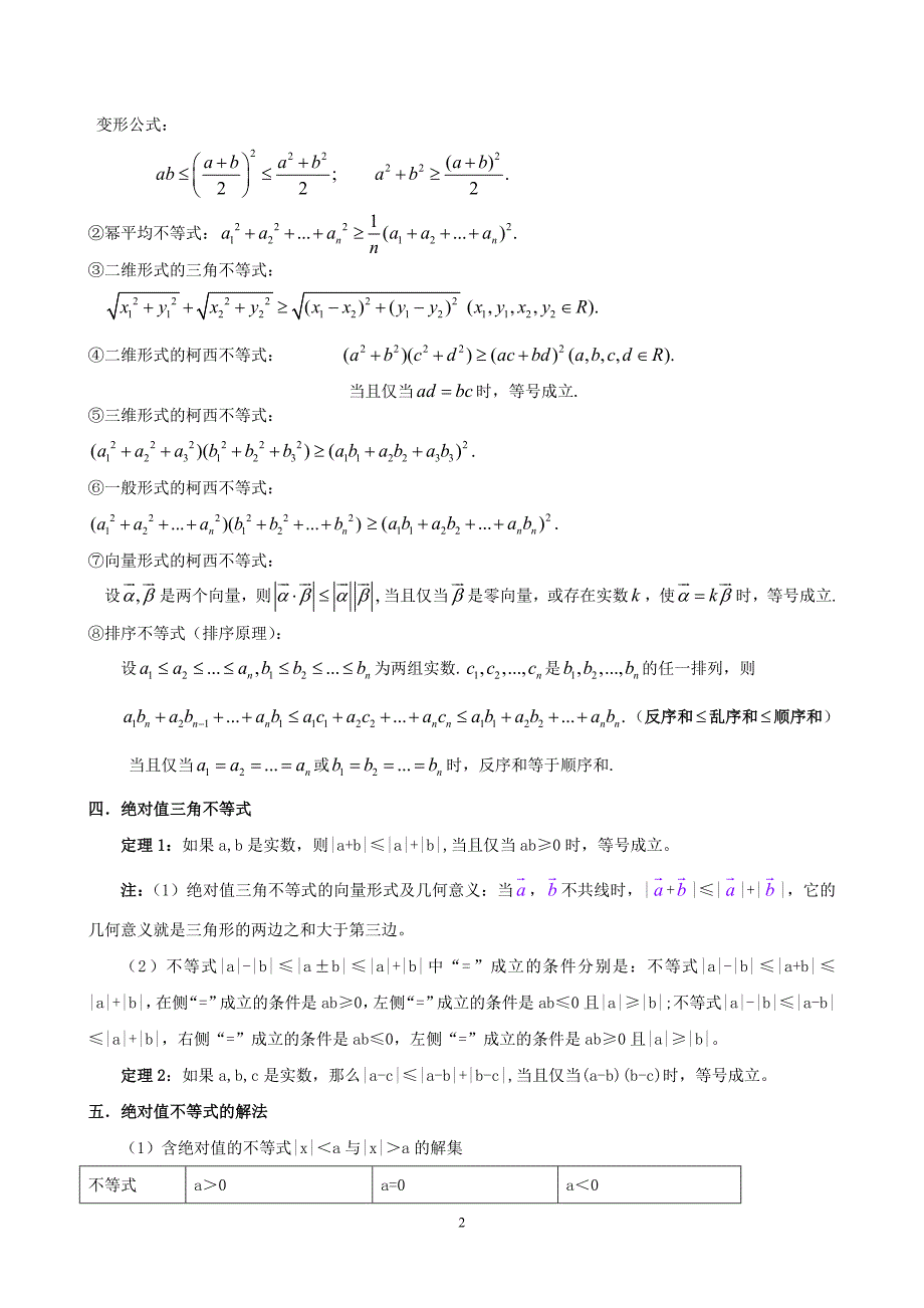 不等式选讲知识点_第2页