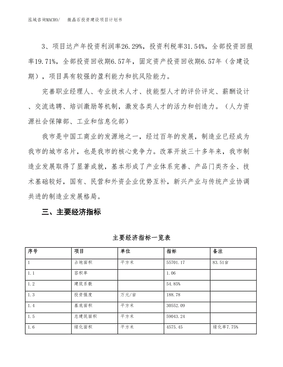 立项微晶石投资建设项目计划书_第4页