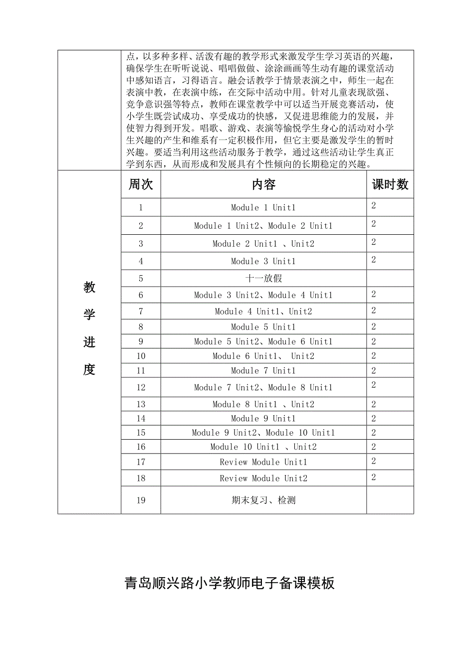 一年级起点新标准英语第五册教案(详细表格)_第4页