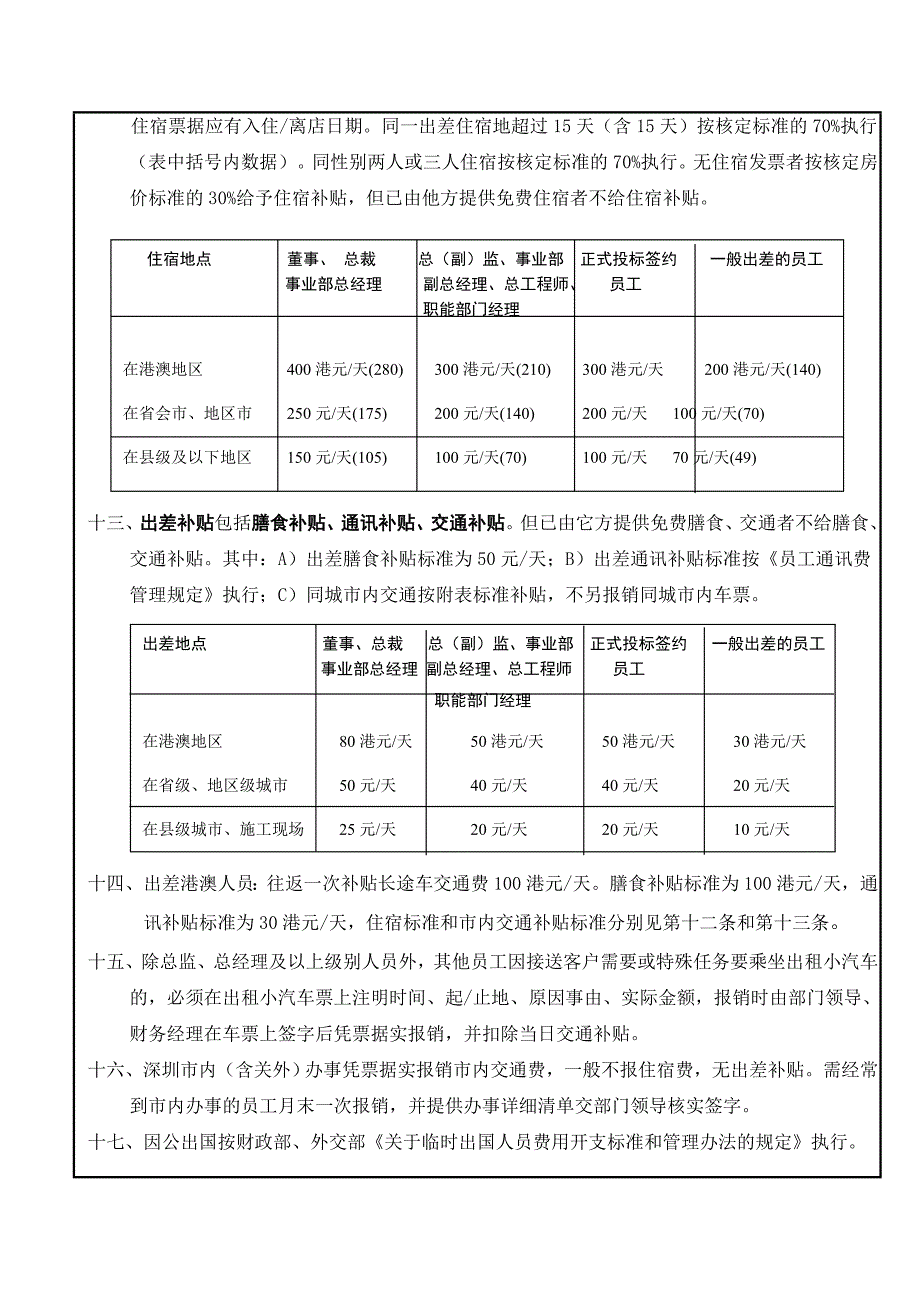 某自动化工程公司员工出差管理规定_第4页