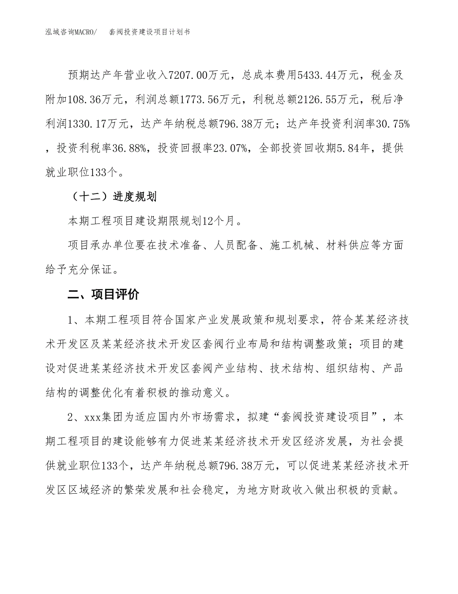 立项套阀投资建设项目计划书_第3页