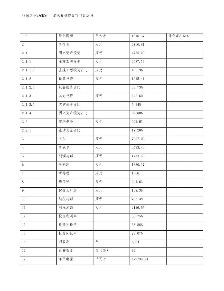 立项套阀投资建设项目计划书_第5页