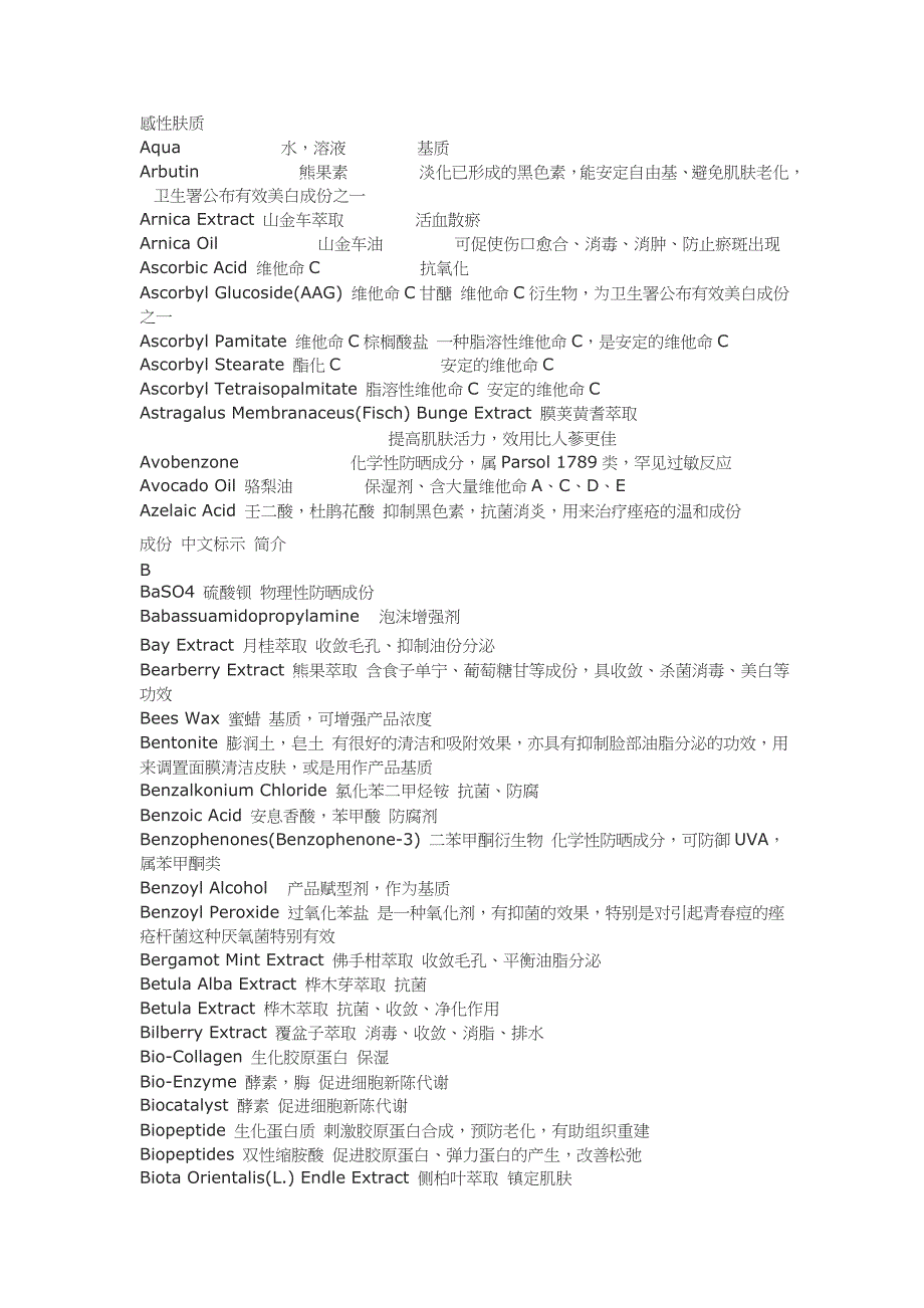 500种化妆品原料介绍_第2页