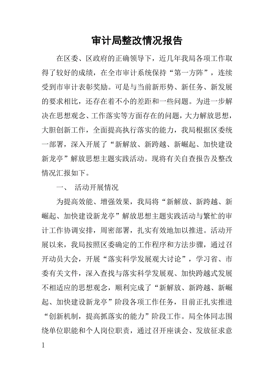 审计局整改情况报告.doc_第1页