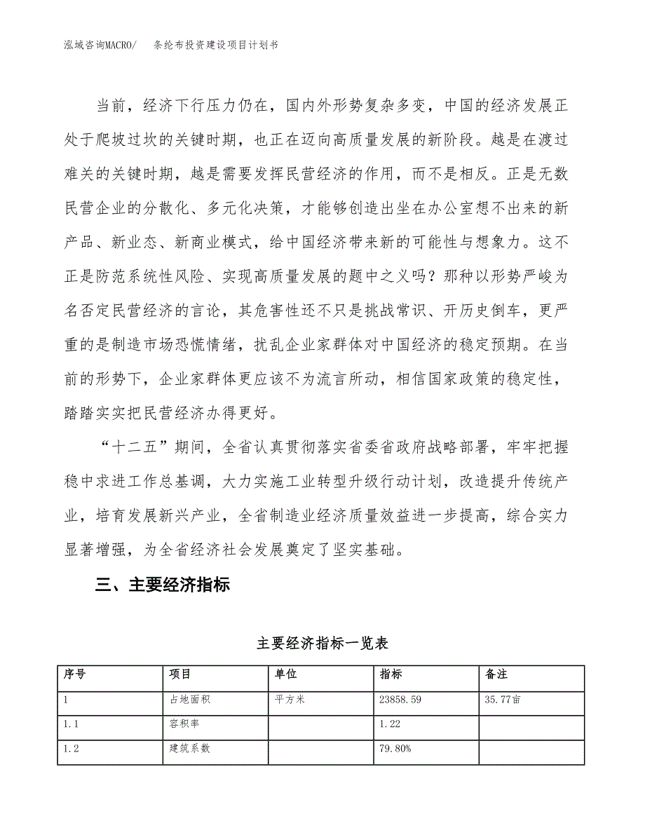 立项条纶布投资建设项目计划书_第4页