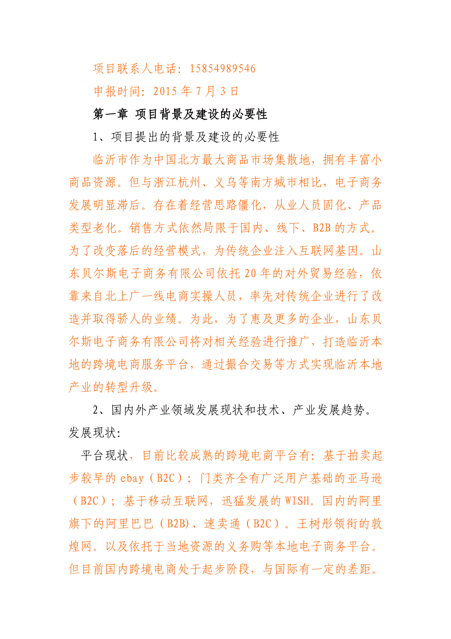 临沂市电子商务专项资金项目申请报告--跨境平台(DOC)_第2页