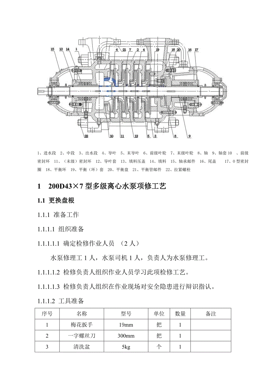 200d437型多级离心水泵检修工艺技术_第2页