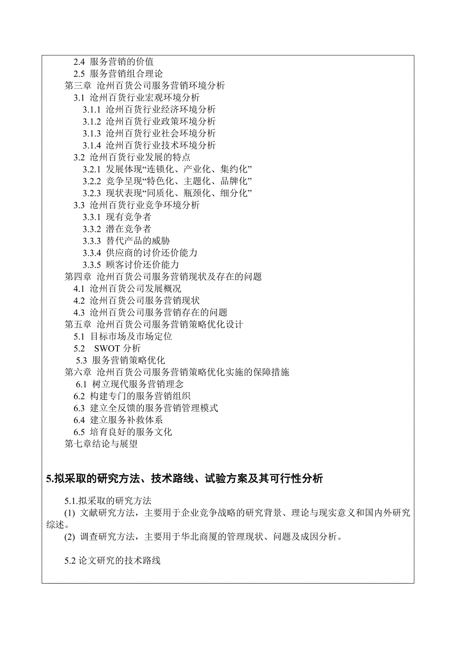 华北商厦有限公司市场服务营销策略研究开题报告20151225-1剖析_第4页