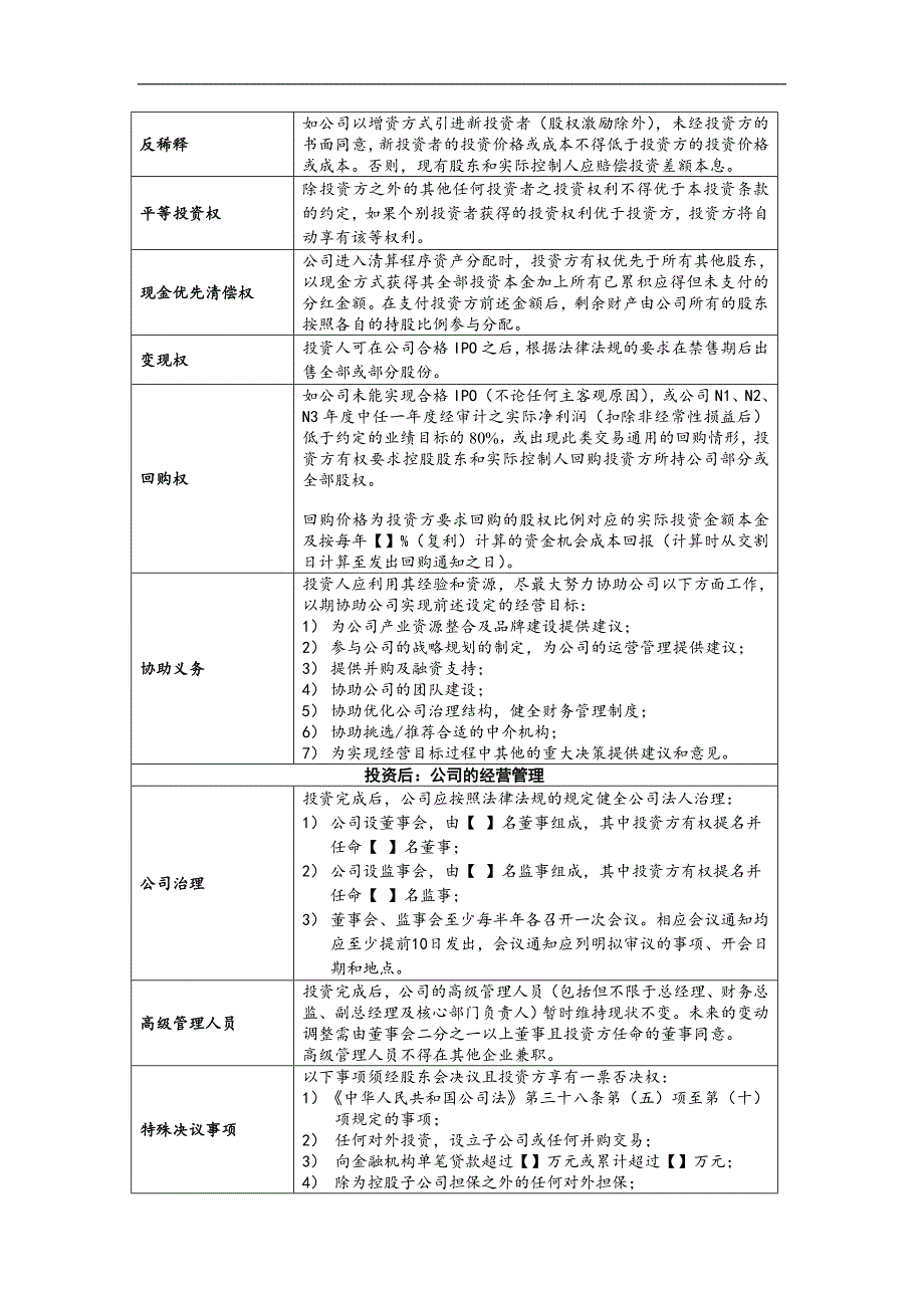 Term-Sheet(模板)_第3页