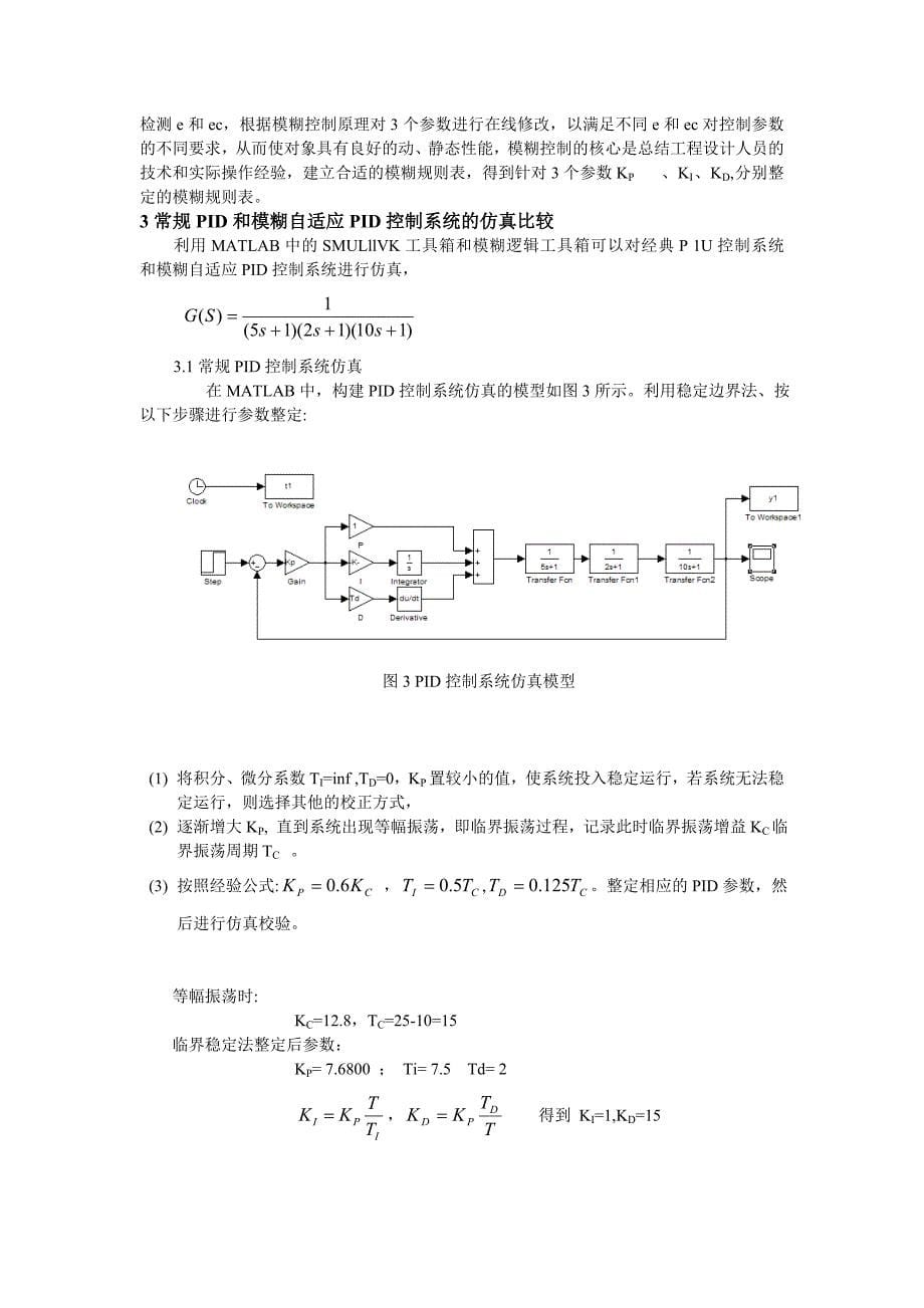 基于Matlab的模糊自适应PID控制器仿真研究.方案_第5页