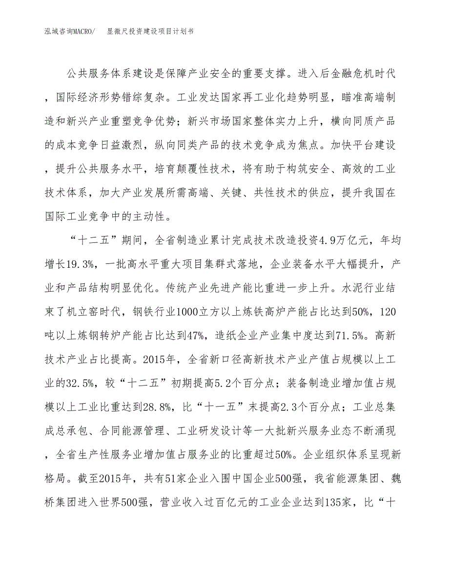 立项显微尺投资建设项目计划书_第4页