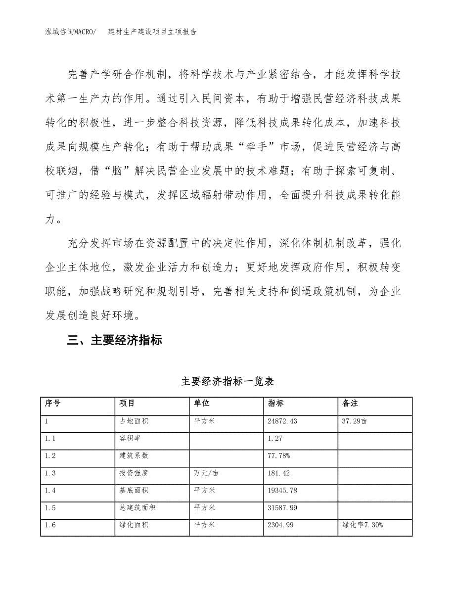 （模板）建材生产建设项目立项报告_第5页