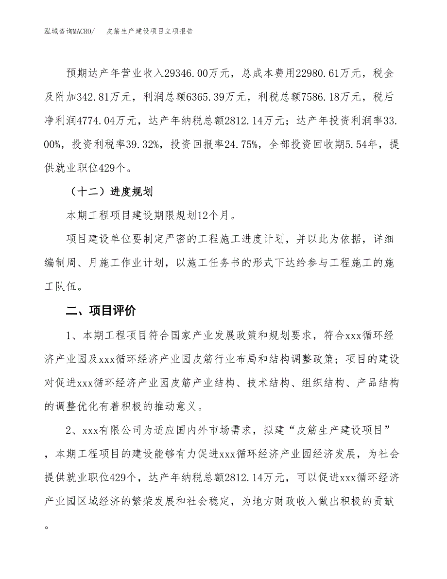 （模板）皮筋生产建设项目立项报告_第4页