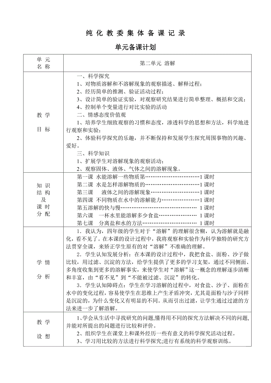 2012年四年级科学上册教案全册表格式_第3页