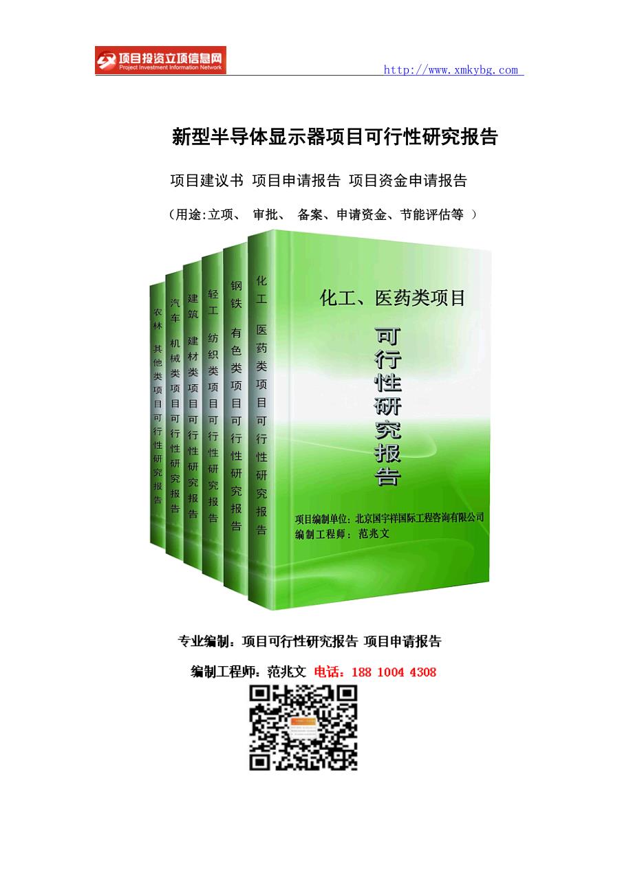 新型半导体显示器项目可行性研究报告-备案立项案例_第1页