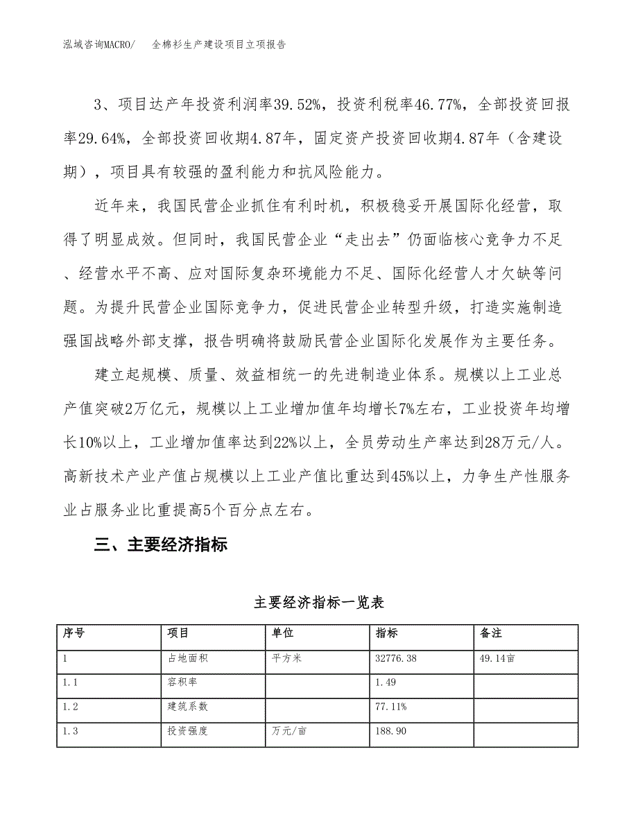 （模板）全棉衫生产建设项目立项报告_第5页