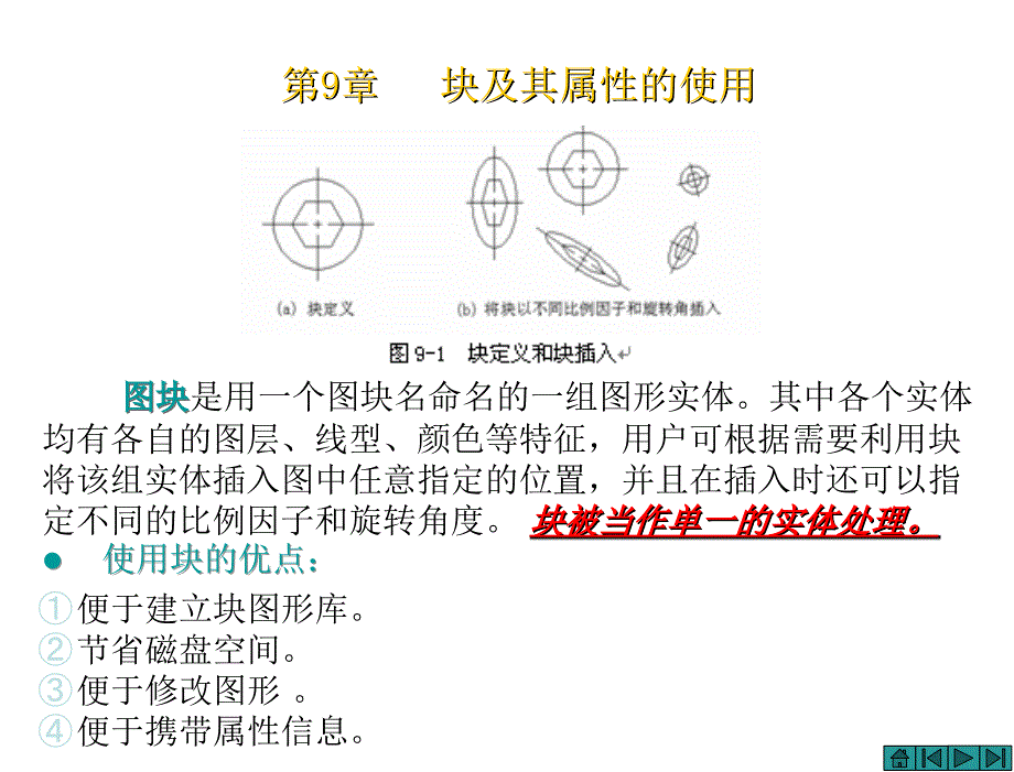 AutoCAD2016使用教程孙海波电子课件第9章节块及其属性的使用_第2页