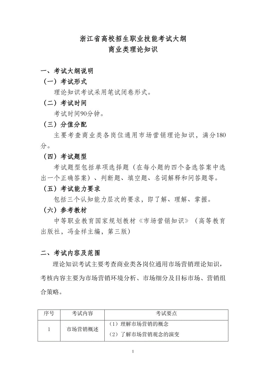 浙江省高校招生职业技能考试大纲-浙江教育考试院_第1页