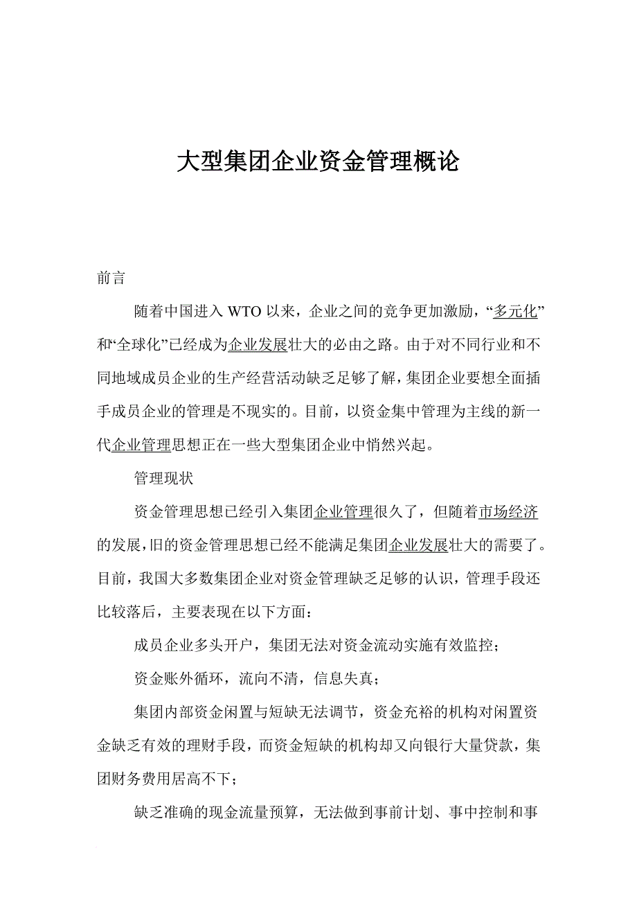 大型集团企业资金管理模式_第1页