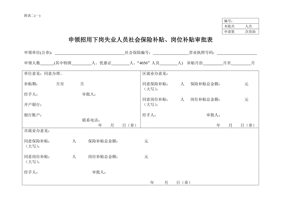 申领招用下岗失业人员社会保险补贴人员花名册_第3页