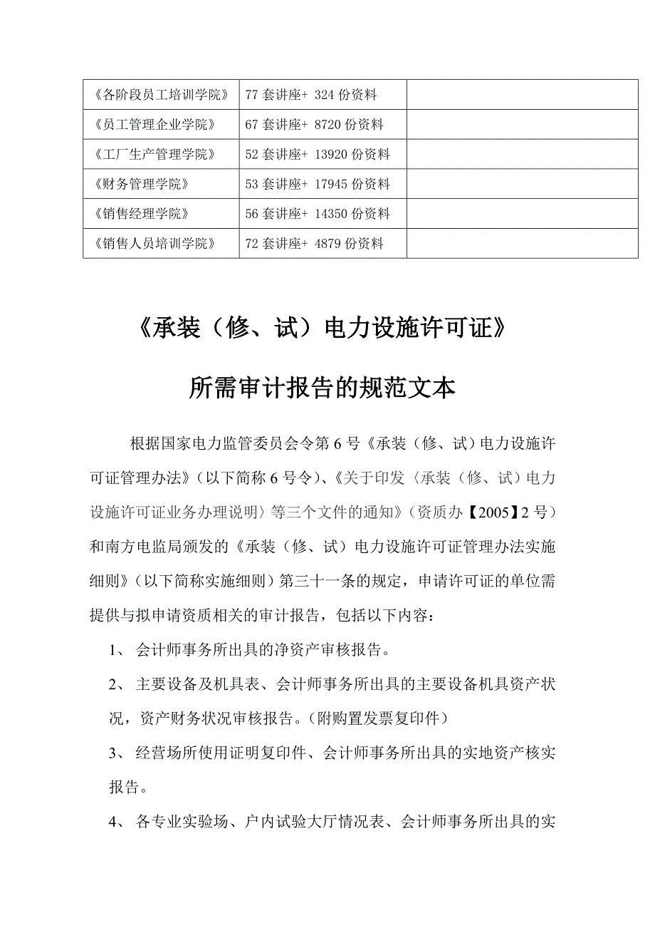 《承装电力设施许可证》所需审计报告的规范_第2页