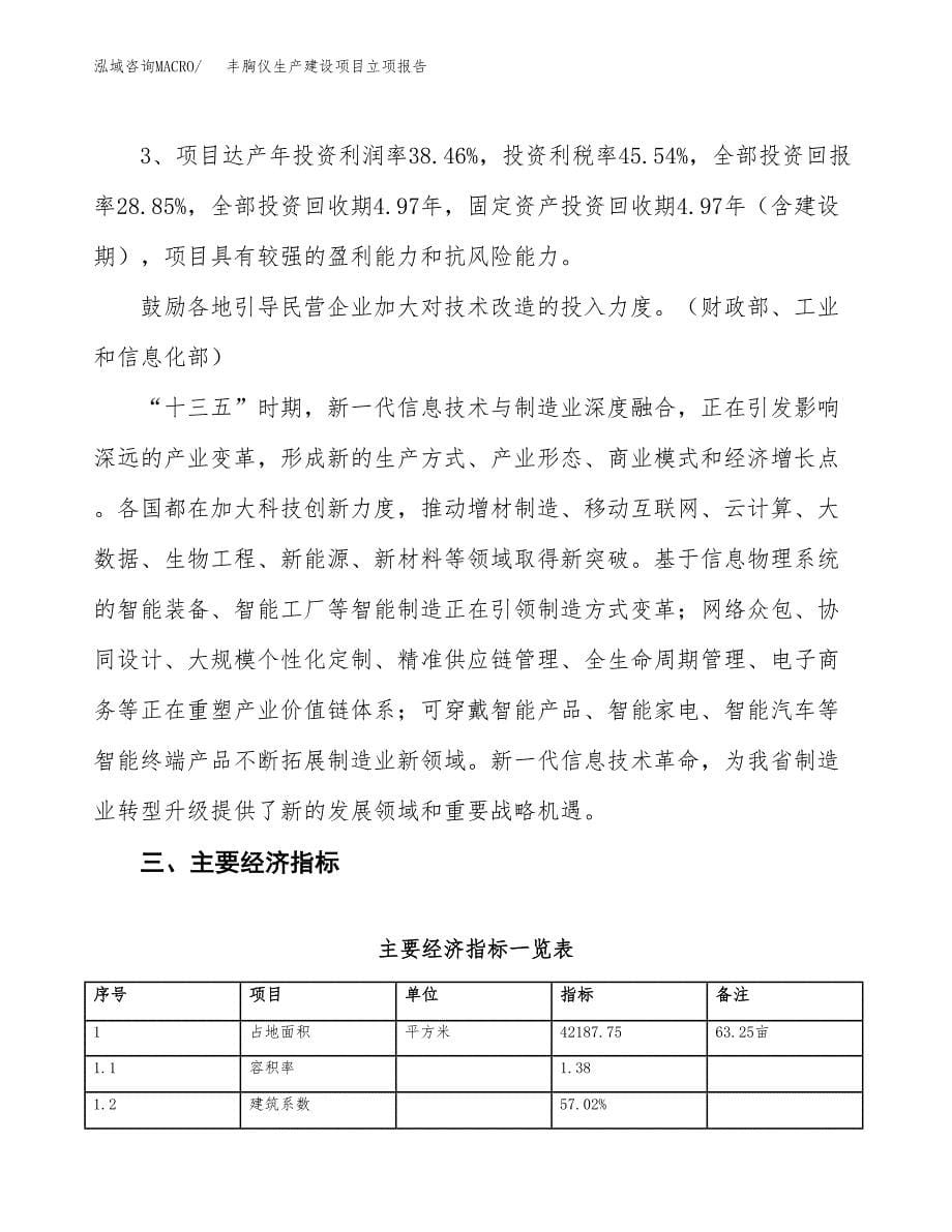 （模板）丰胸仪生产建设项目立项报告_第5页