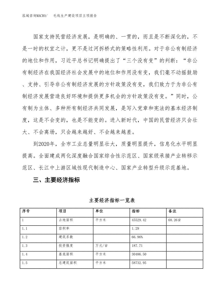 （模板）毛线生产建设项目立项报告_第5页