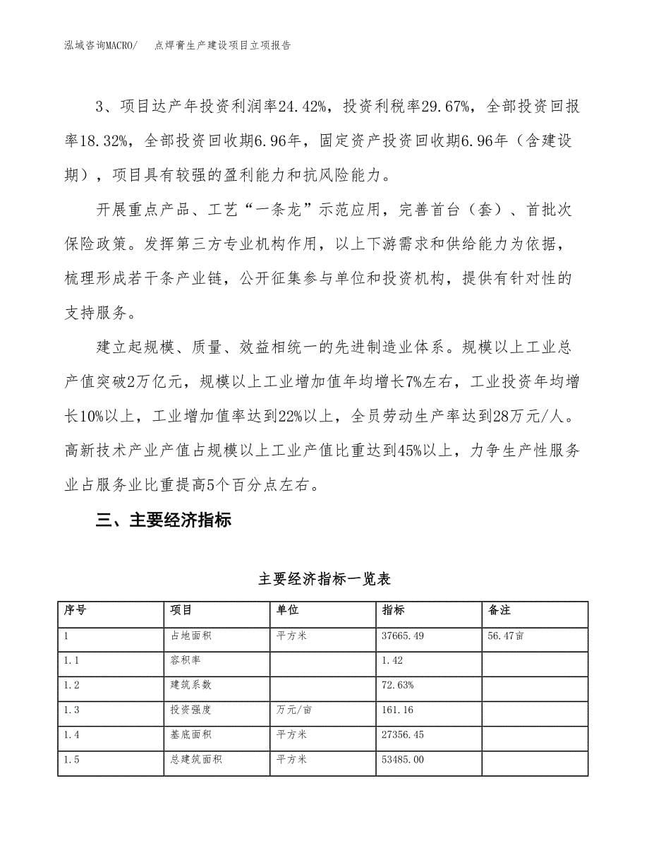 （模板）点焊膏生产建设项目立项报告_第5页