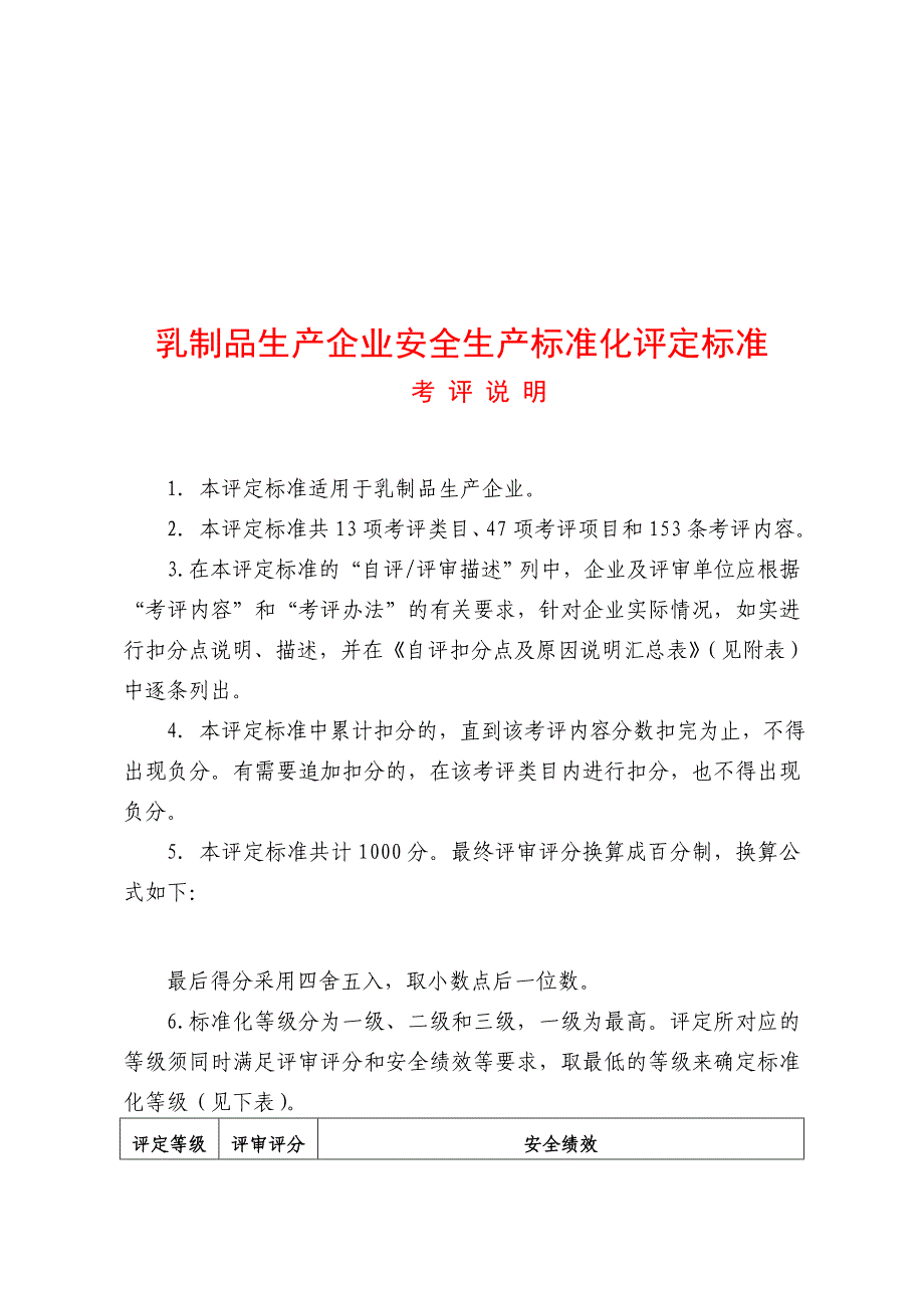 乳制品生产企业安全生产标准化评定标准概述_第1页