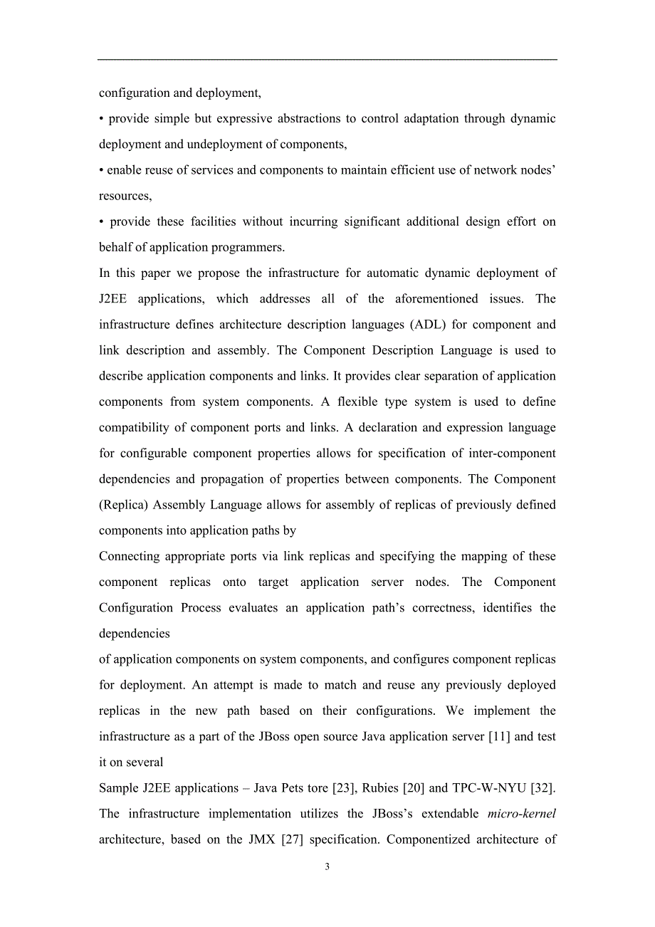 文献翻译----基于J2EE在分布式环境下的底层结构的自动动态配置应用_第4页