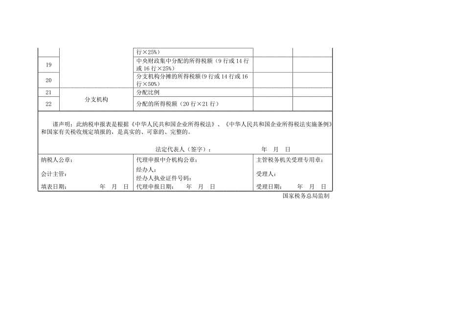 中华人民共和国企业所得税缴纳税申报表_第3页