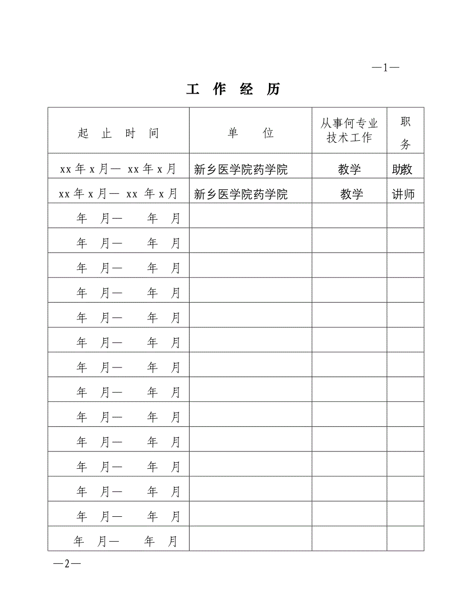 河南专业技术职务任职资格评审表_第4页