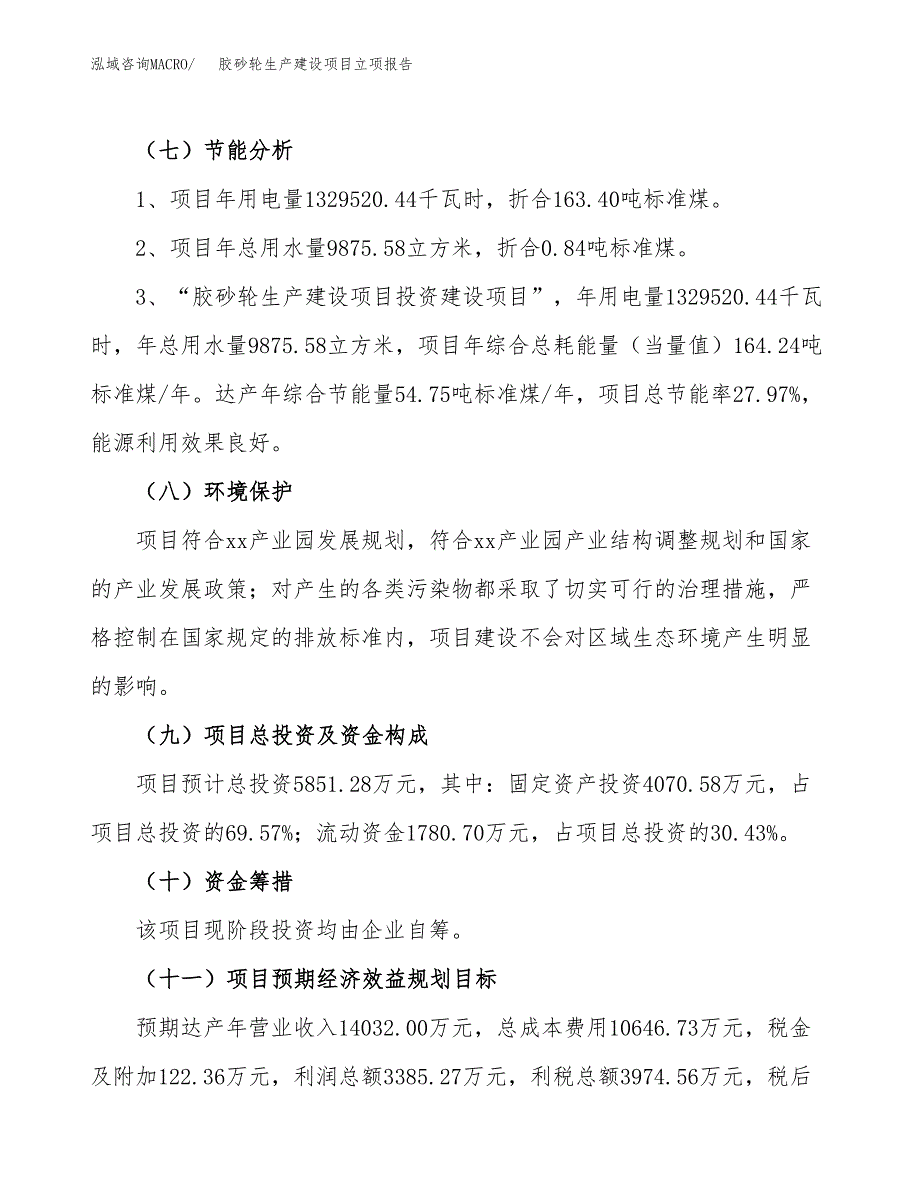 （模板）胶砂轮生产建设项目立项报告_第3页