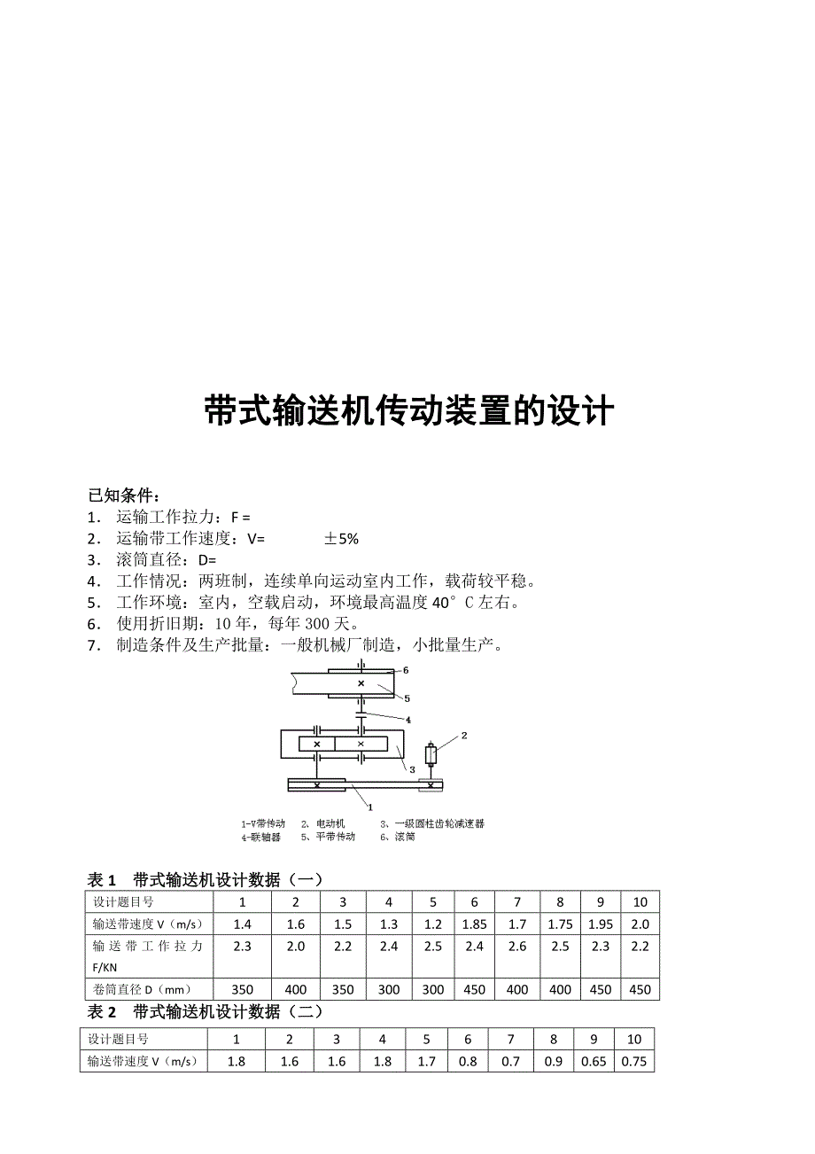 《机械设计基础》之带式输送机传动装置的设计_第1页