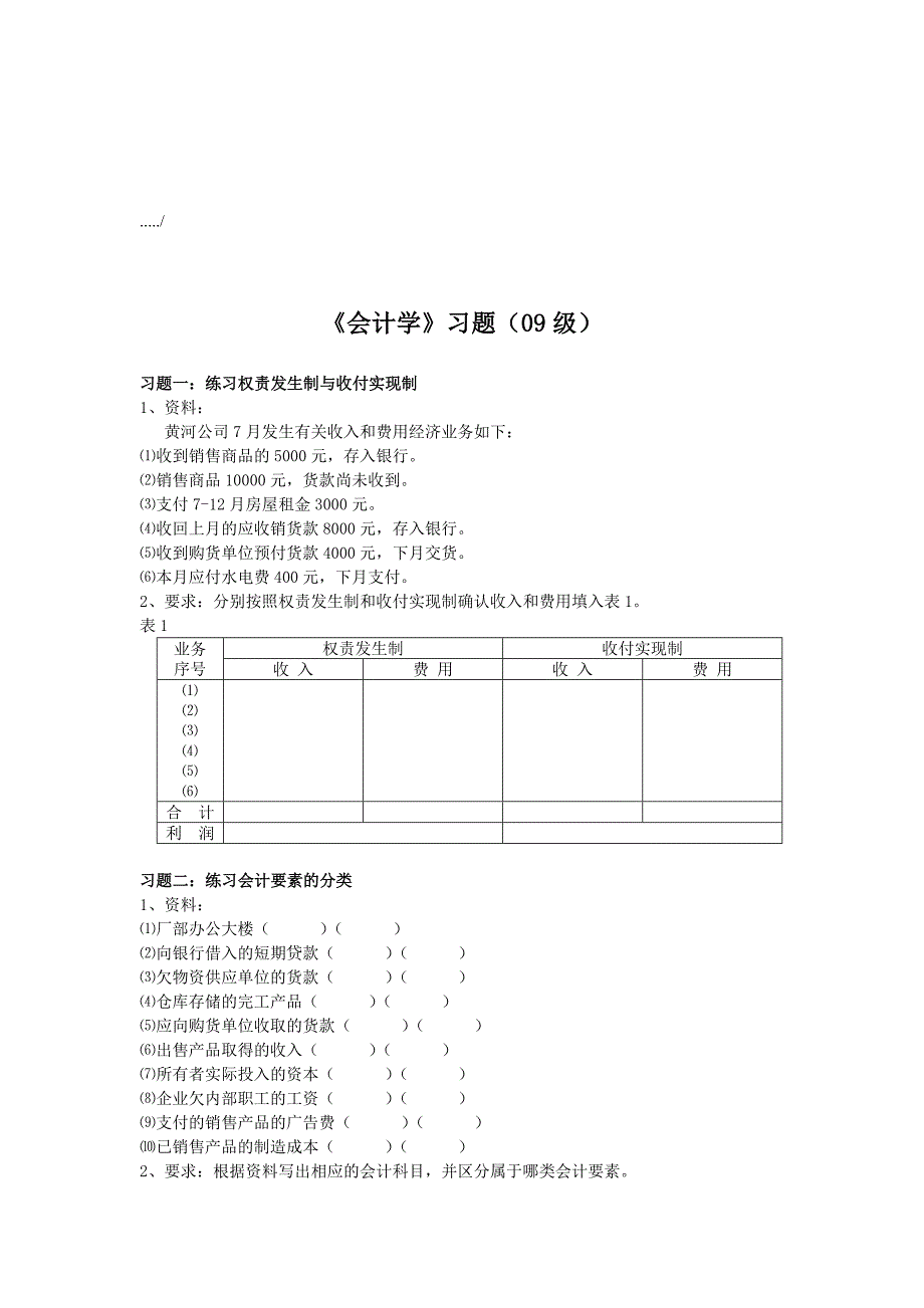 《会计学》经典习题_第1页