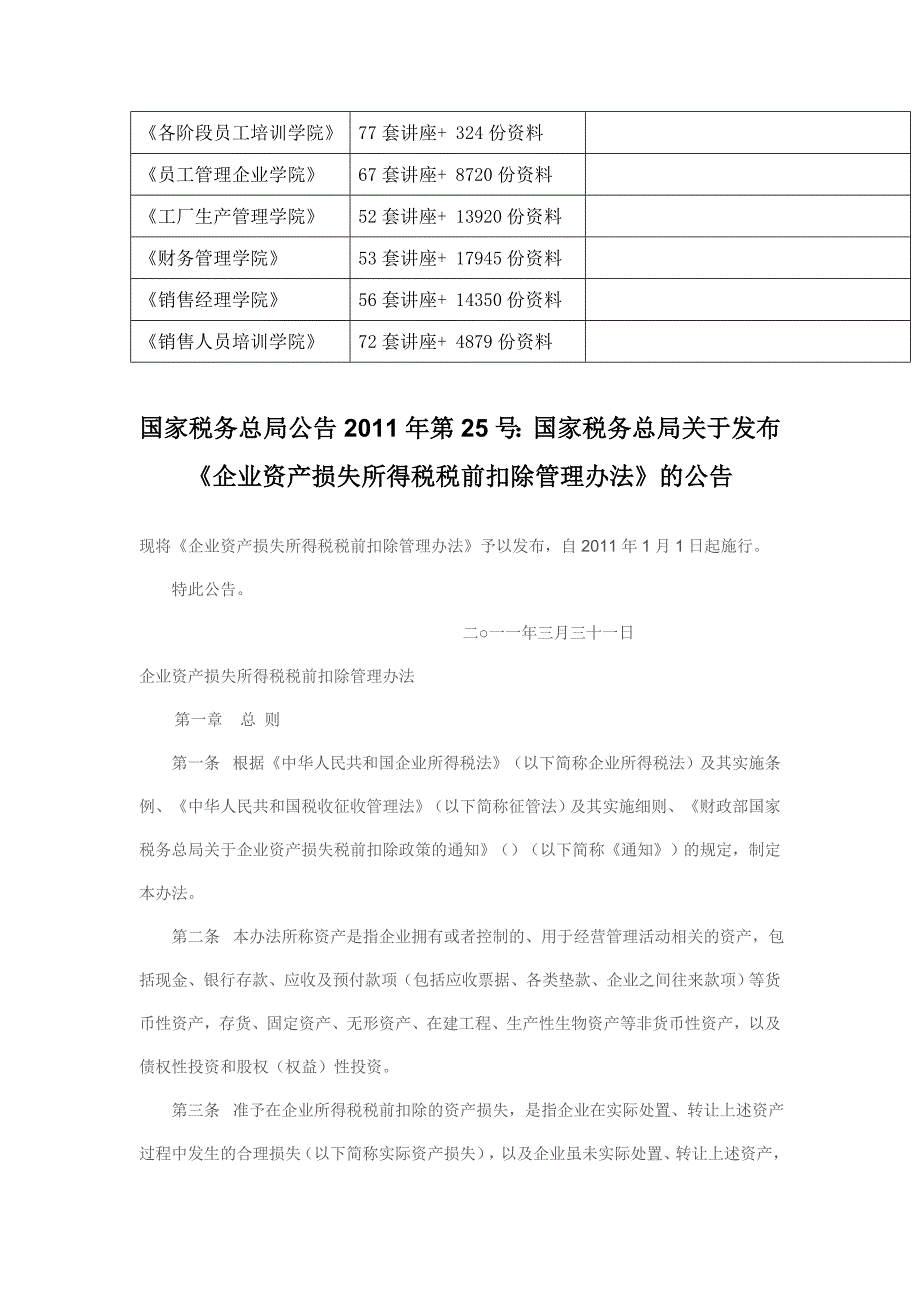 企业资产损失所得税税前扣除管理制度_第2页