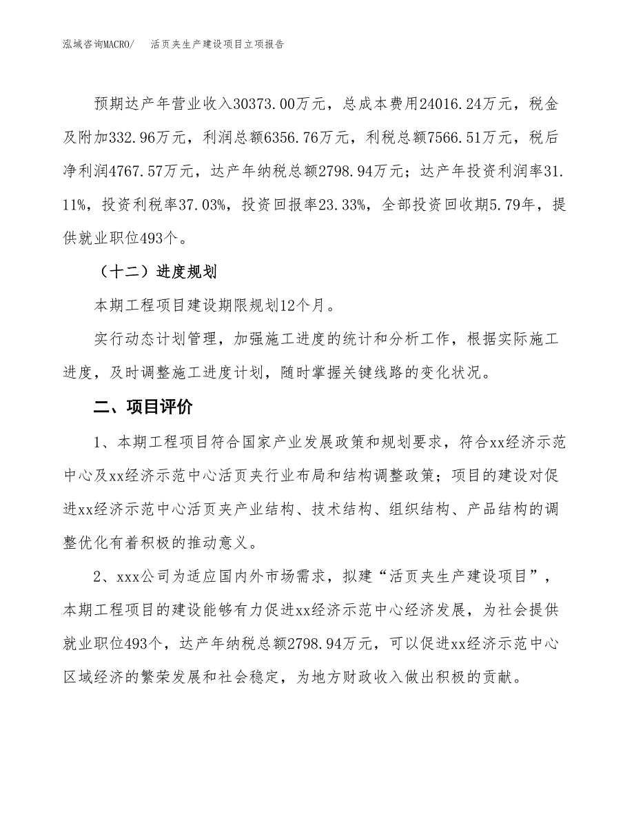 （模板）活页夹生产建设项目立项报告_第4页