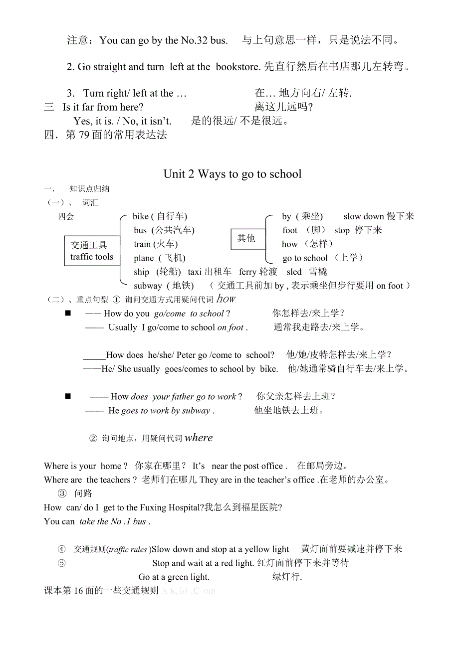 2014―2015新版pep小学英语六年级上册1-6单元知识点总结_第2页