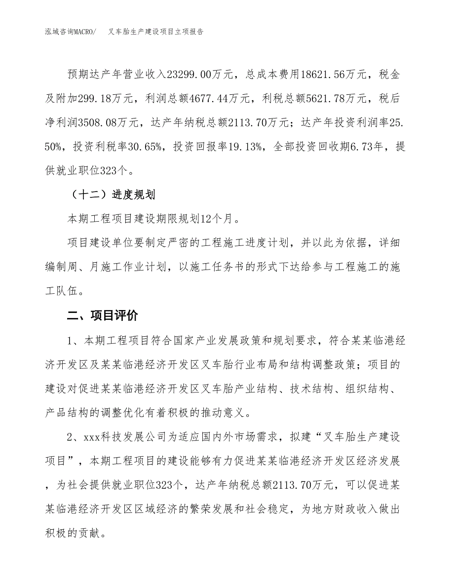 （模板）叉车胎生产建设项目立项报告_第4页