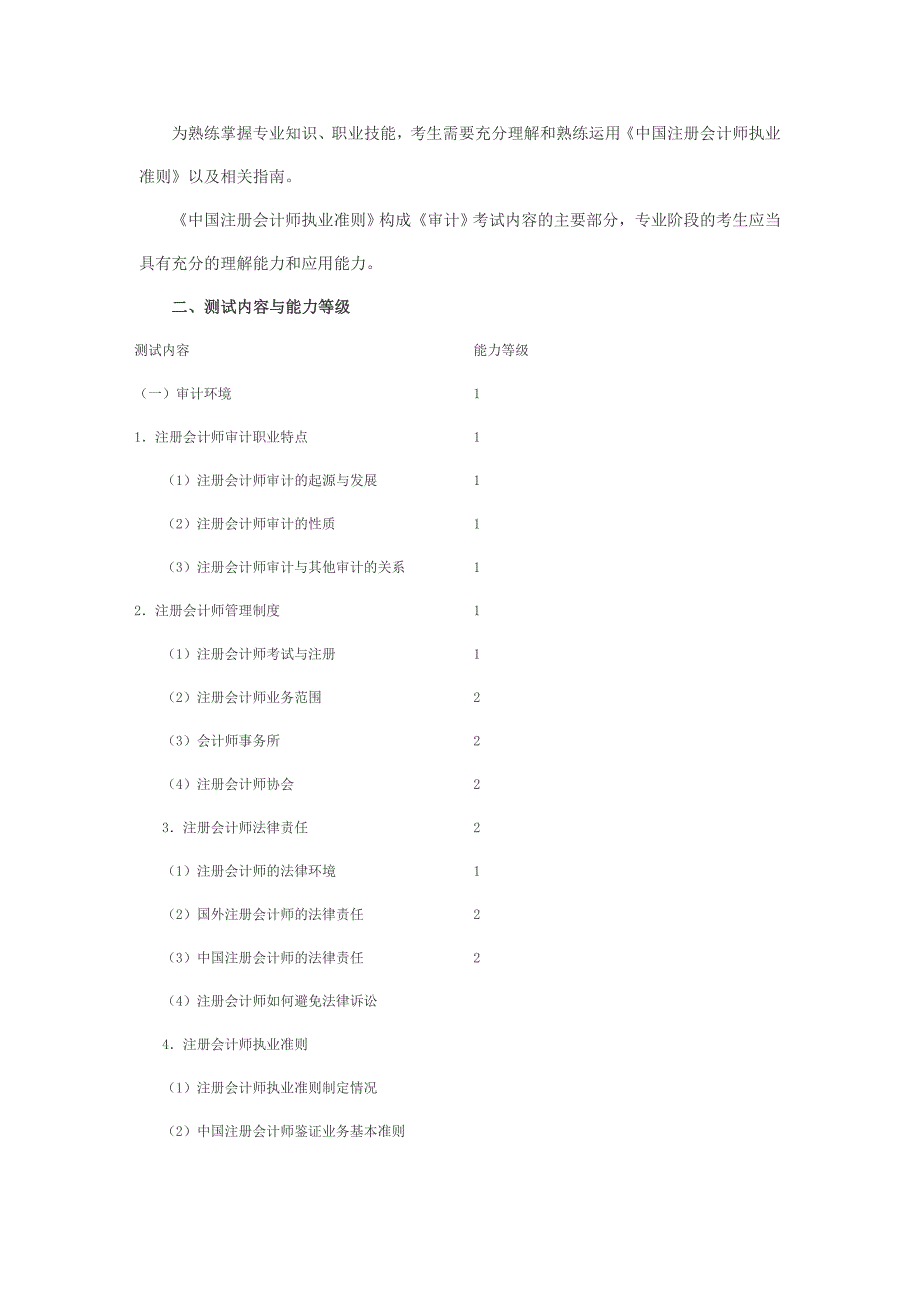 《审计》专业阶段考试纲要_第2页