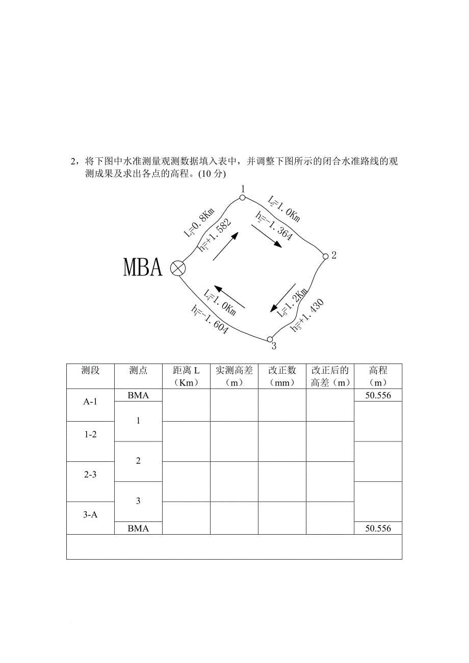 建筑工程造价专业期未考试题_第5页