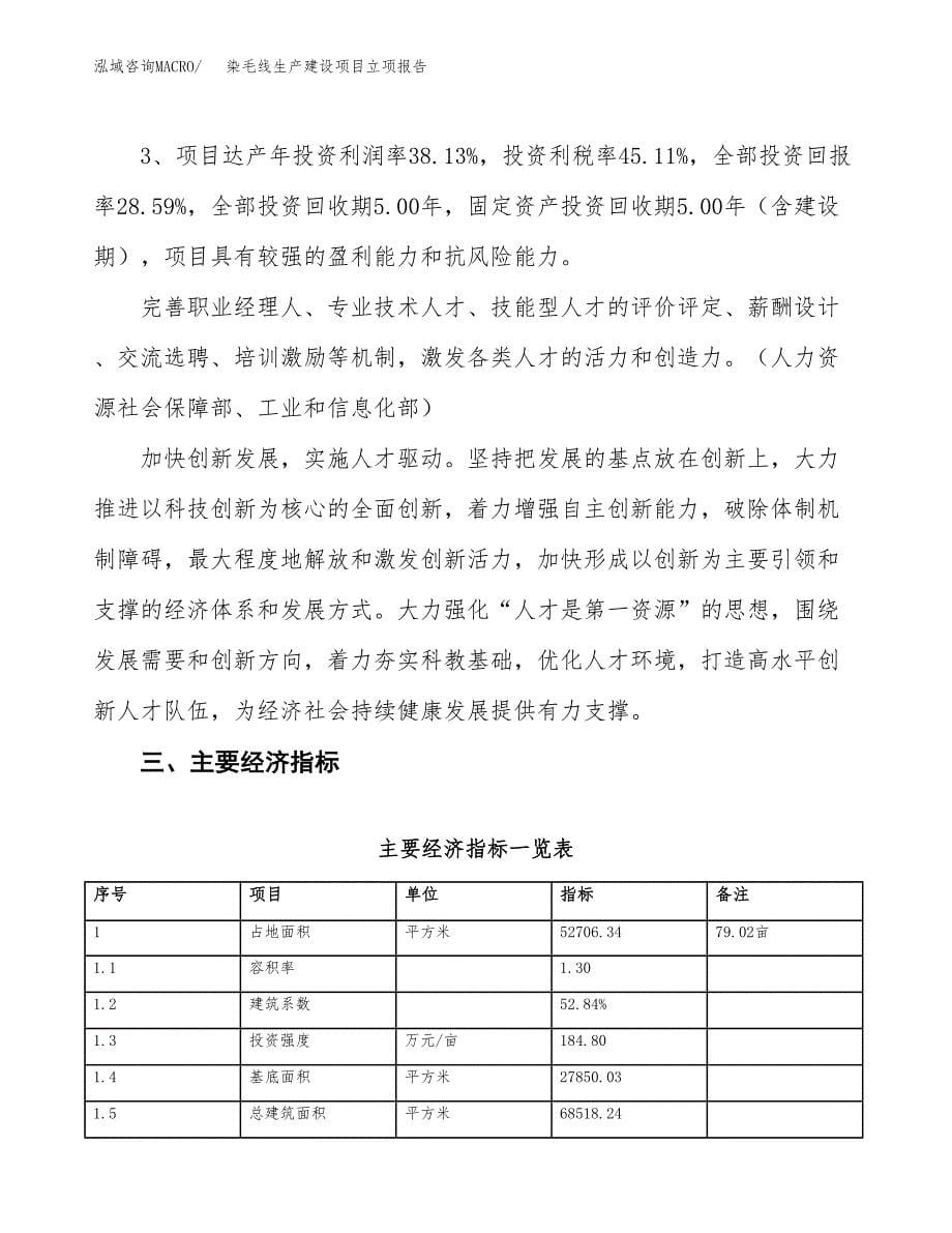 （模板）染毛线生产建设项目立项报告_第5页