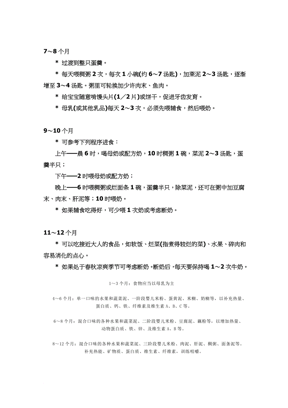 关于1-12个月宝宝添加辅食的时间表_第2页