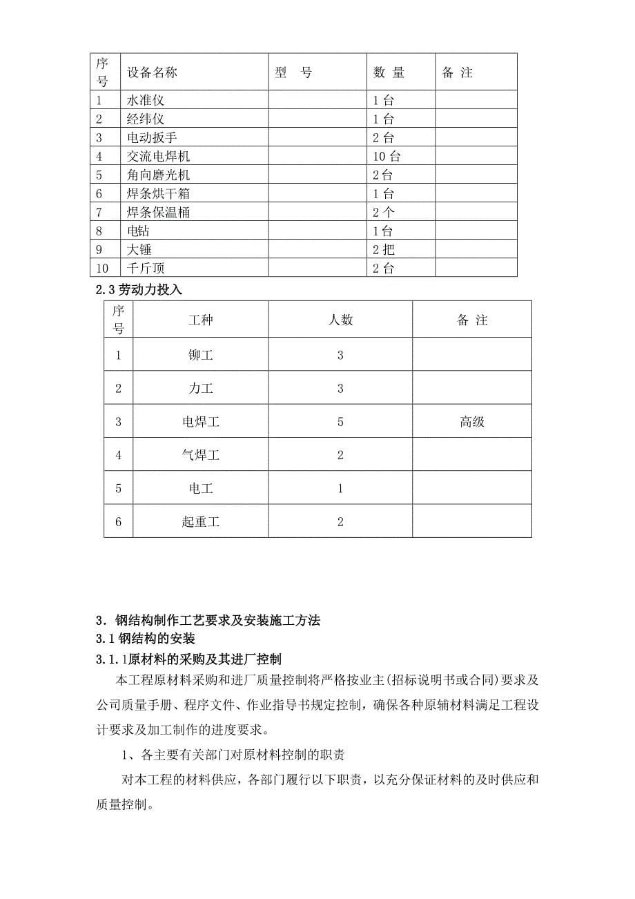 工艺钢平台制作安装专项施工方案(1)_第5页