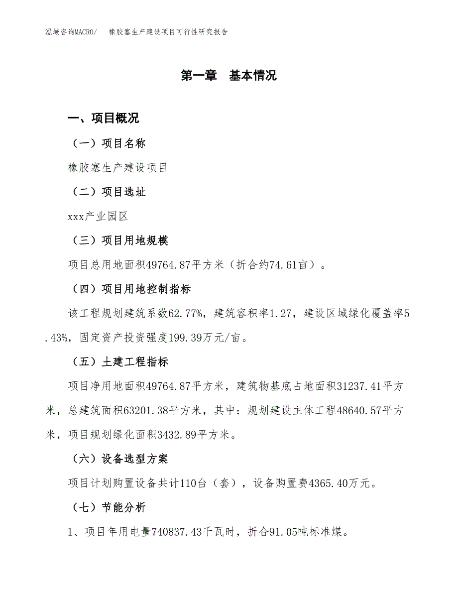 范文橡胶塞生产建设项目可行性研究报告_第4页