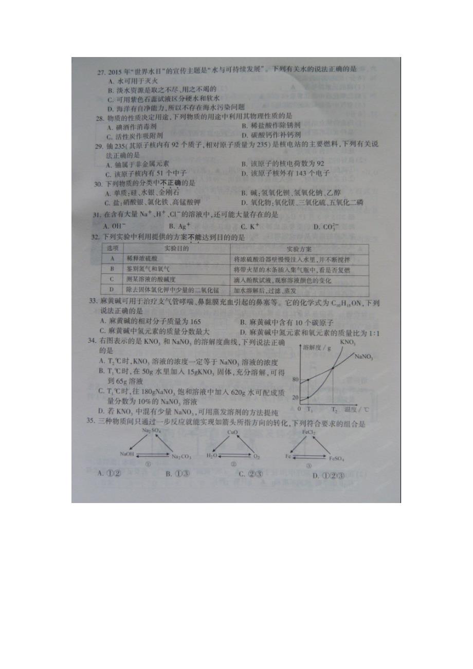 2015年连云港市中考化学试卷_第2页