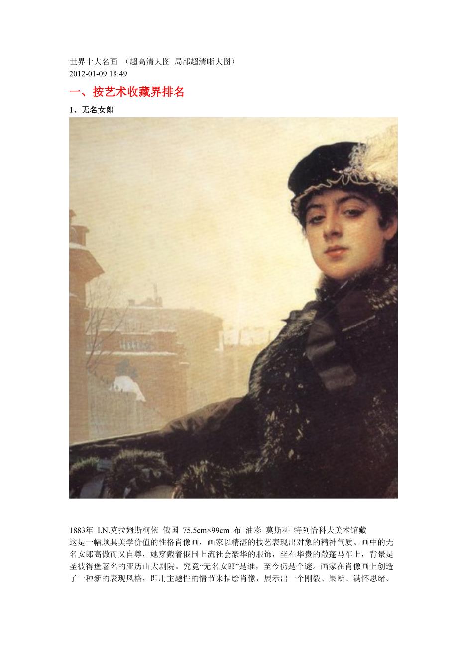 世界十大名画-(超高清大图-局部超清晰大图)_第1页