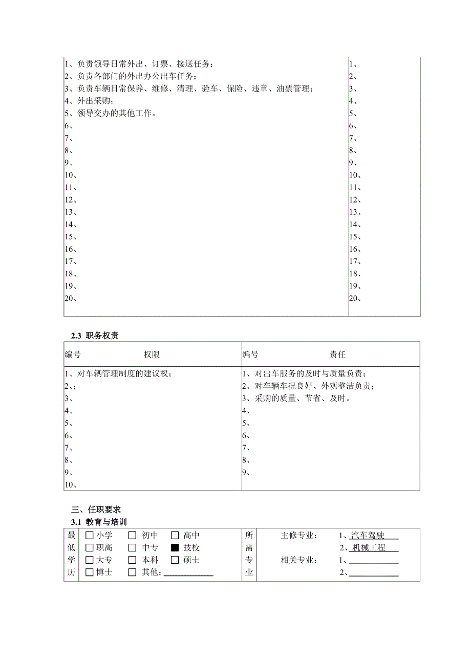 综合管理部司机岗位职责_第2页